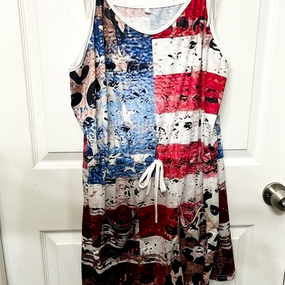 American Flag Sleeveless Dress